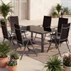 CASARIA® Gartenmöbel Set 6 Stühle mit Tisch 150x90cm Produktbild-Vorschau 2