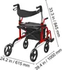 SucceBuy 2-v-1 rolátor a transportná stolička pre seniorov, Náhľad obrázku produktu 8