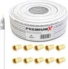 PremiumX 20m BASIC Koaxialkabel 135dB 4-fach SAT Koax Kabel Produktbild-Vorschau 1