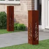 Lumière de chemin LED solaire 2 pcs Rouillé Acier patiné Voir les images du produit 2