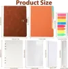 A5-Notizbuch aus Kunstleder mit nachfüllbarem Ringbuch – Produktbild-Vorschau 4