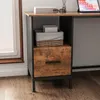 Rustikální rohový počítačový stůl ve stylu loft vintage Náhled obrázku produktu 2