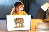 MuchoWow® Laptop Aufkleber Sticker Cover Tiger - Gras - Produktbild-Vorschau 3
