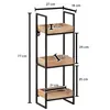Półka ścienna 27x77x18 cm mango lite drewno / metal półka Podgląd zdjęcia produktu 3