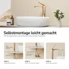 EMKE Wasserhahn Bad Roségold 335x233x46mm, Messing, Produktbild-Vorschau 6