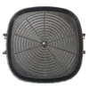 A top-down view of a square grill pan with a circular grid pattern. Produktbild-Vorschau