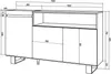 Sideboard, Highboard, 150x87x35cm, 3 Türen, Produktbild-Vorschau 4