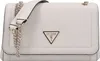 A white Guess handbag is shown from the front. Produktbild-Vorschau
