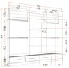 Schwebetürenschrank Kleiderschrank 250 cm Schwarz/Schwarz Produktbild-Vorschau 7
