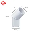 INEFA Fallrohrbogen 45 Grad, DN75 / 75mm, Weiß – PVC Produktbild-Vorschau 2