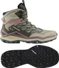 A pair of hiking boots and their sole are shown against a white background. Voir les images du produit