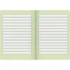 An open notebook with lined pages. Produktbild-Vorschau