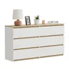 Komoda - 119x77x34 cm - biela s dubovými prvkami Torro - 6 Náhľad obrázku produktu 1