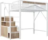Metalowe łóżko na poddaszu Sweiko 140 x 200 cm, unikalna Podgląd zdjęcia produktu 8
