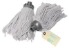 Two mop heads with plastic connectors are shown, with a tag indicating a set of 12. Produktbild-Vorschau