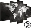 Akustikbild Weltkarte 200x100 cm Bilder Akustikschaum Produktbild-Vorschau 1