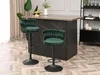 Designová barová židle KRISMAR - zelená / černá Náhled obrázku produktu 4