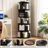 Étagère tournante pour livres, 5 niveaux, en bois, noire, Voir les images du produit 4