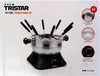 The image shows the packaging of a Tristar fondue set, with the product itself prominently displayed. Produktbild-Vorschau