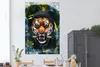MuchoWow® Poster Tiger - Zeitung - Blumen 120x180 cm - Produktbild-Vorschau 2