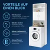 CASARIA Waschmaschinenschrank Überbau, Weiß, 185x63x20cm, 2 Produktbild-Vorschau 6
