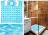 Circul Duschmatte 53 x 53 cm türkis transparent Steinoptik Produktbild-Vorschau 1