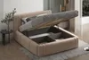 Polsterbett ROLF-OM 90 x 200 mit Bettkasten. Farbe: Braun Produktbild-Vorschau 3