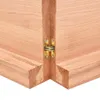 A close-up view of a wooden table with a hinge connecting two sections. The wood grain is clearly visible, and the hinge is made of brass. Produktbild-Vorschau