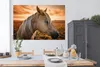 MuchoWow® Poster Pferd - Sonne - Orange 180x120 cm - Produktbild-Vorschau 3