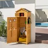 KOMFOTTEU Dřevěný zahradní domek, venkovní kůlna na nářadí Náhled obrázku produktu 8