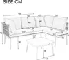 okwish GartenLounge-Set aus Eisen, L-förmiges Produktbild-Vorschau 7