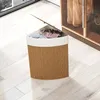 HOMCOM Bambus Wäschekorb mit Deckel 55 L Eck Wäschesammler Produktbild-Vorschau 9