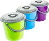 Haushaltseimer Set mit Deckel 10L, 3 Farben, vielseitig Produktbild-Vorschau 1