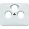 A white electrical outlet cover with three circular openings. Anteprima dell’immagine prodotto