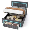 okwish 140×200 Polsterbett mit Schubladen und Rollen, Produktbild-Vorschau 9