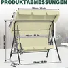NAIZY Hollywoodschaukel 3 Sitzer,Gartenchaukel mit Produktbild-Vorschau 2