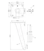 Technical drawing and dimensions of furniture legs and screws. Produktbild-Vorschau