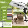 tillvex® Hliníkový slunečník obdélníkový Ø 330 cm šedý + Náhled obrázku produktu 5