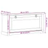vidaXL Skriňa na topánky  99x32x47 cm z masívneho Náhľad obrázku produktu 8