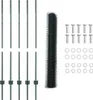 A set of fence posts, a roll of fencing material, and hardware components are laid out on a white background. Náhled obrázku produktu