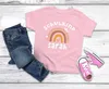 Kinder Mädchen T-Shirt Einschulung mit Namen Regenbogen Produktbild-Vorschau 3