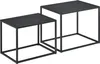 Two black metal nesting tables on a white background. Náhľad obrázku produktu