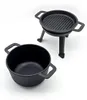 Dutch Oven - Gusseisen Kessel 8 L - mit Grillpfanne - Produktbild-Vorschau 9