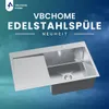 VBChome Lavello da cucina 78×49 cm in acciaio inossidabile Anteprima dell’immagine prodotto 2