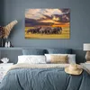 MuchoWow® Poster Elefant - Tiere - Gras - Sonnenuntergang - Produktbild-Vorschau 4