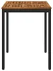 vidaXL Table de jardin, naturelle et noire, 60 x 60,5 x 75 Voir les images du produit 2