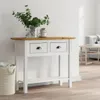 vidaXL Konzolový stolek BODO Brown 91x35x74 cm z masivního Náhled obrázku produktu 2