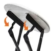 Lot de 2 tabourets pliants en bois et métal - 47 x 33 cm - Voir les images du produit 3