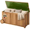 CASARIA Baule da Esterno Legno di Acacia 350L 124x52x58 cm Anteprima dell’immagine prodotto 2
