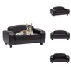 vidaXL Canapé pour chien marron 80x50x40 cm en similicuir - Voir les images du produit 1